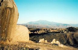 Rocky Area with Large Boulders Overlooking a Valley